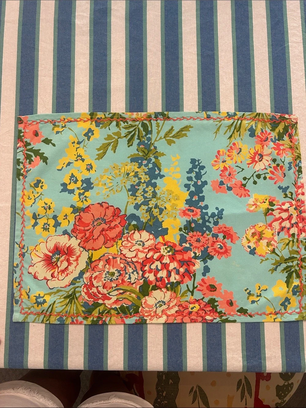 April Cornell floral fabric placemats NWOT